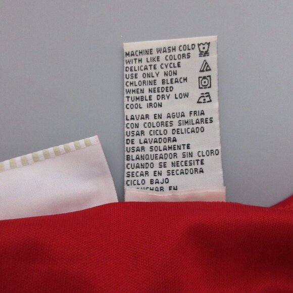 VTG White Stag 2-pc Semi Sheer Button Front Blouse w/Tank Large 12-14 Red Career - Picture 9 of 9